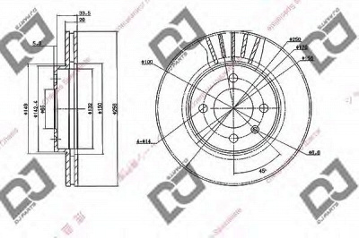 DJ PARTS bd1842 -  Тормозной диск